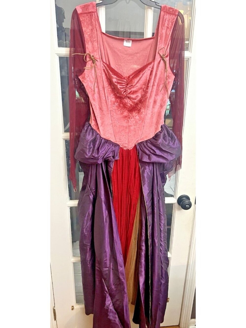 Disney Movie Sarah Sanderson  Hocus Pocus Pink Burgundy Gold L Costume.    G
